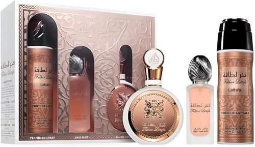 lattafa fakhar for women – فخر لطافة نسائي coffret 3 pièces